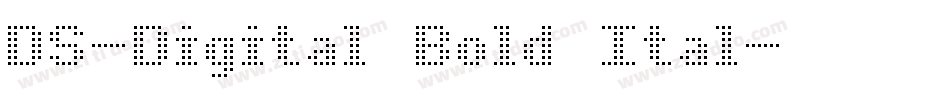 DS-Digital Bold Ital字体转换